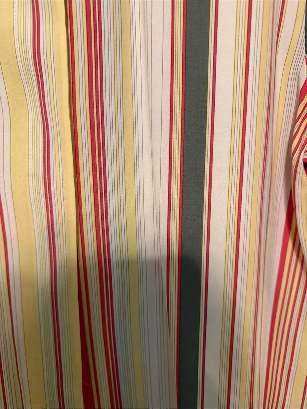 Vintage 80s 90s Retro Vertical Multi-Stripe Short Sleeve Button-Down Shirt